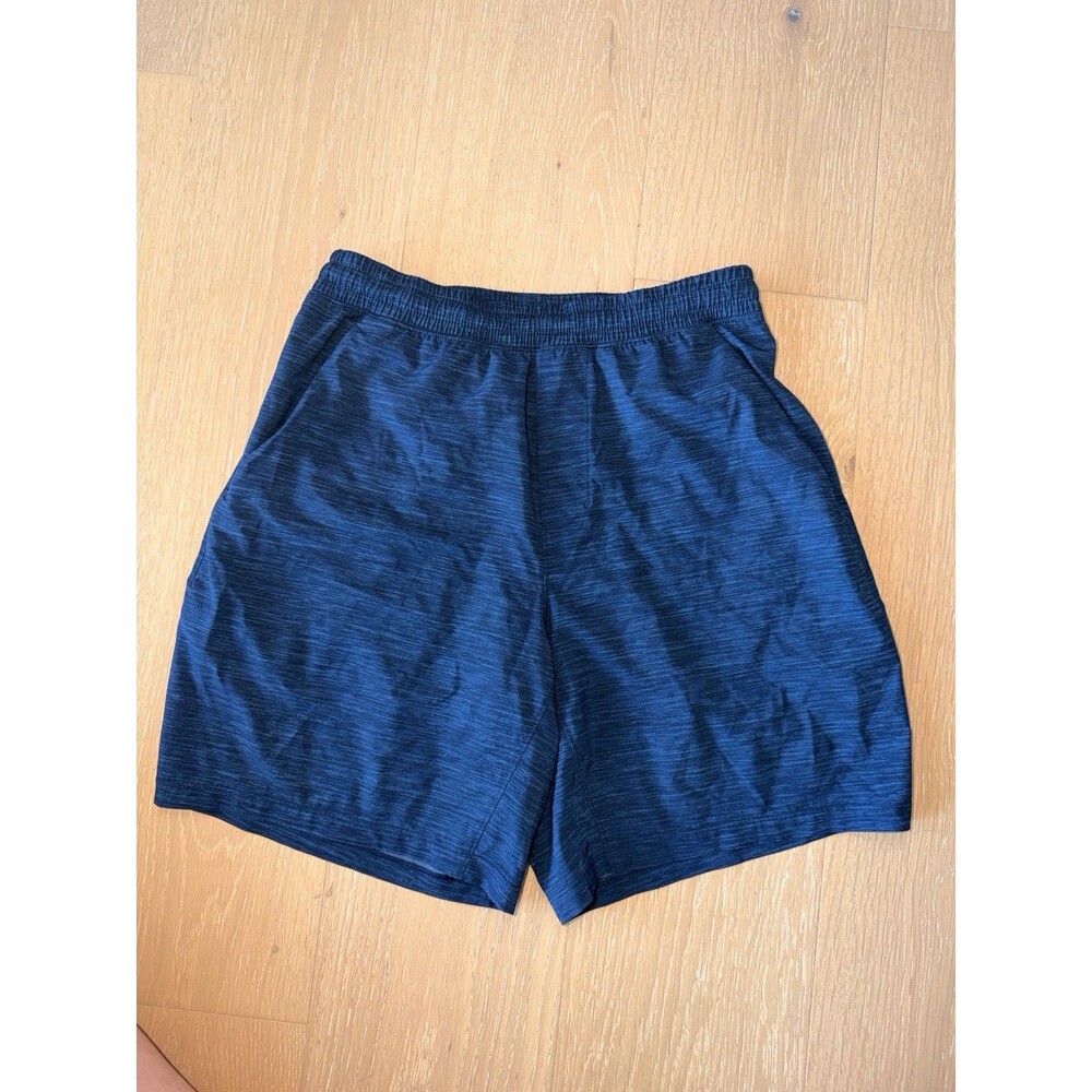 Lululemon Pace Breaker Linerless Short 7" Men Navy Heathered Gym Active Small - Picture 2 of 7
